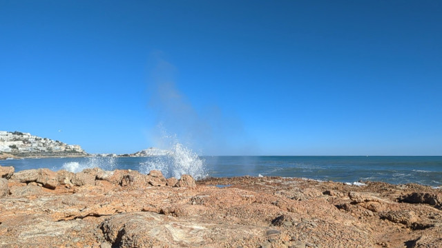 Blowhole near Peniscola, Spain